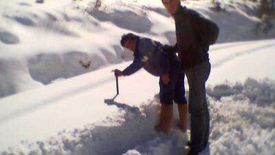 Eso le decía Ignacio a Vitor, ¡¡¡ mira !!! ¡¡¡ mira !!!, 53 cm de nieve.
