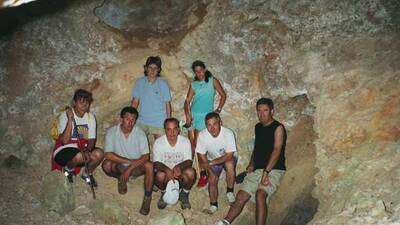 En el interior de la Cueva del Moro de Torralba