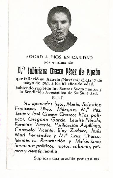 Sabiniana Chasco Pérez de Pipaón