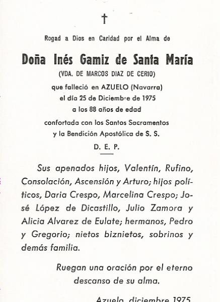 Inés Gámiz de Santa María