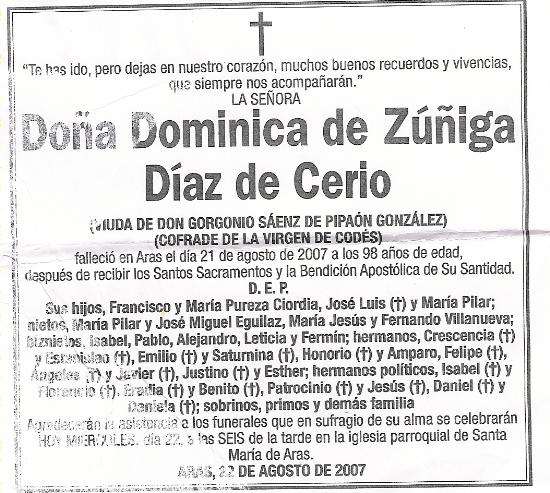 Dominica de Zúñiga Díaz de Cerio