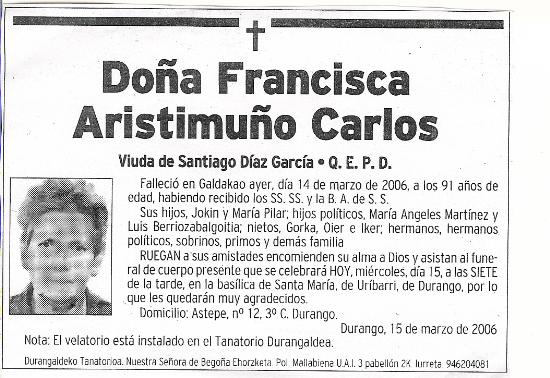 Francisca Aristimuño Carlos