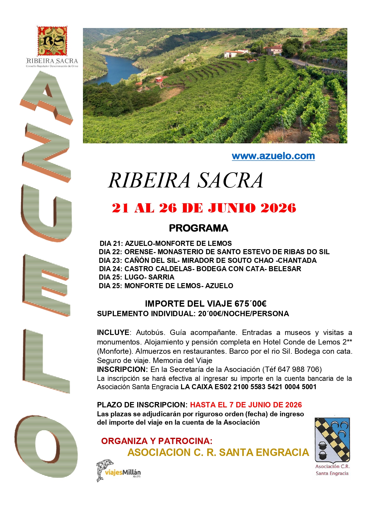 VIAJE “RIBEIRA SACRA”
