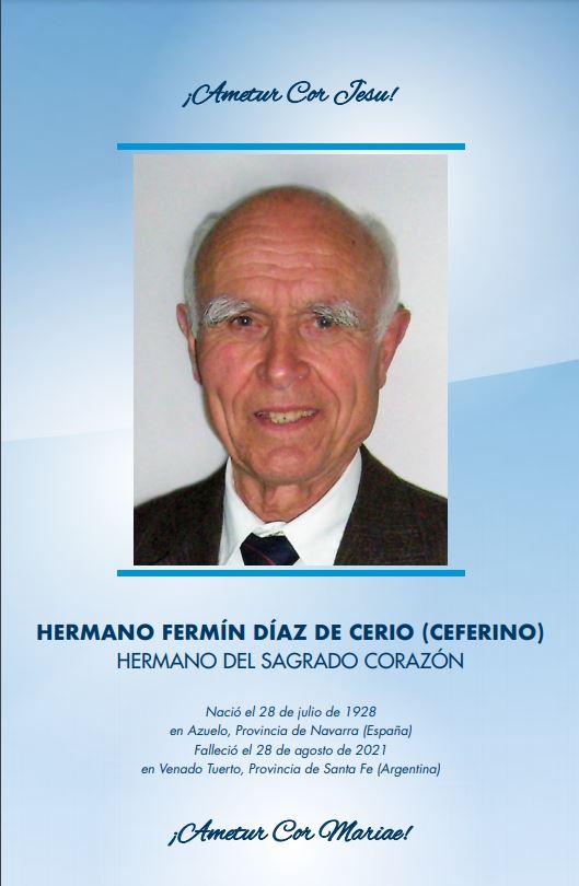 Biografía del Hermano Fermín Díaz de Cerio Lacalle SC (Ceferino)
