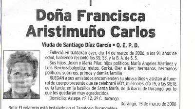 Francisca Aristimuño Carlos