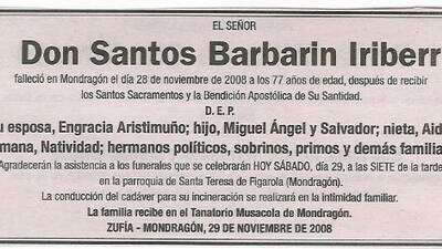 Santos Barbarin Iriberri