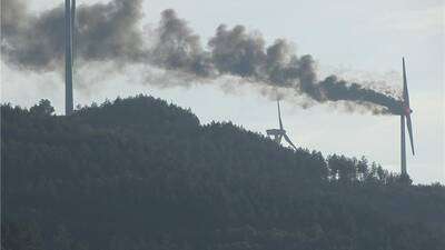 Molino ardiendo en la Sierra de Codés