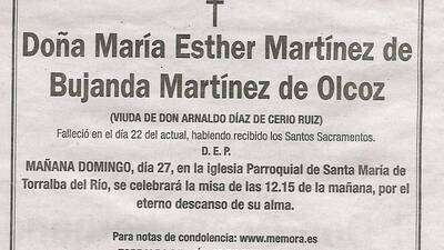 Mª ESTHER MARTINEZ DE BUJANDA