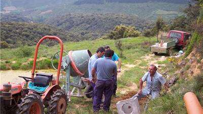 Reparación de la fuente de Santa Engracia