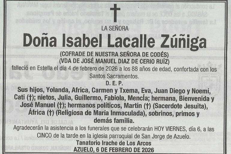 ISABEL LACALLE ZUÑIGA