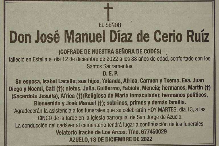 JOSE MANUEL DIAZ DE CERIO RUIZ