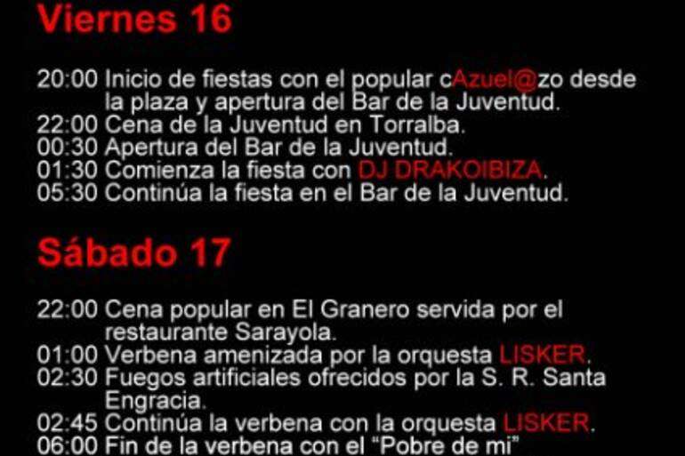 Cartel Fiestas Juventud año 2.010